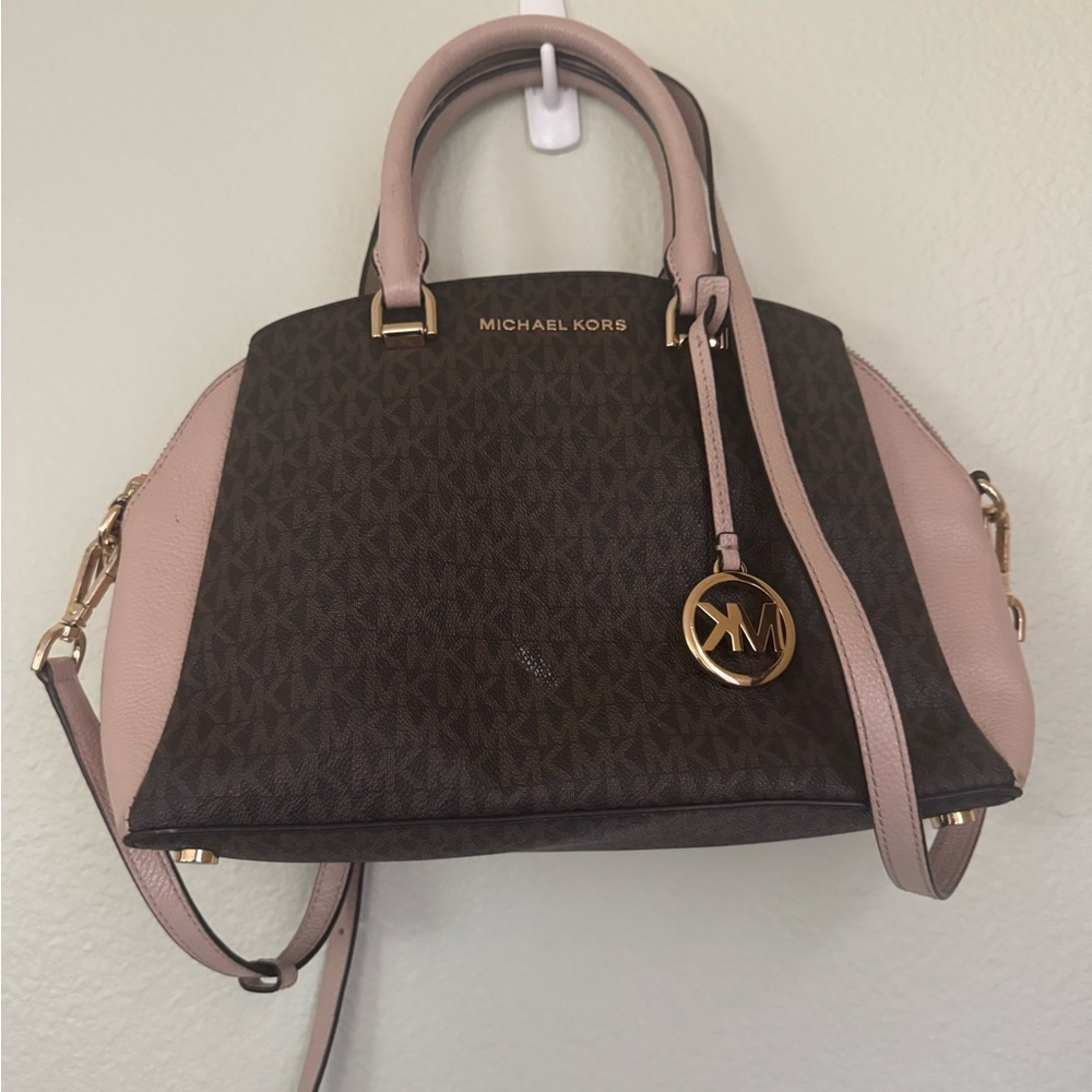Michael Kors Satchel in Brown and Pink